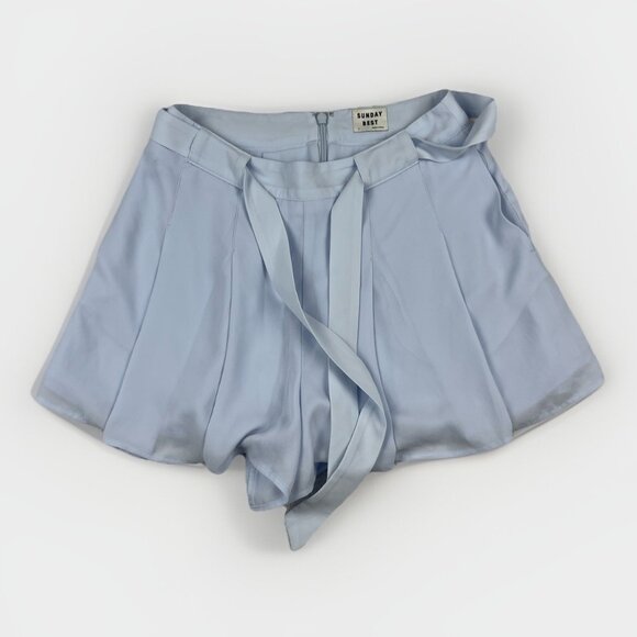 Sunday Best Pants - Aritzia Sunday Best Women's  Size 2 Baby Blue Westley Summer Shorts